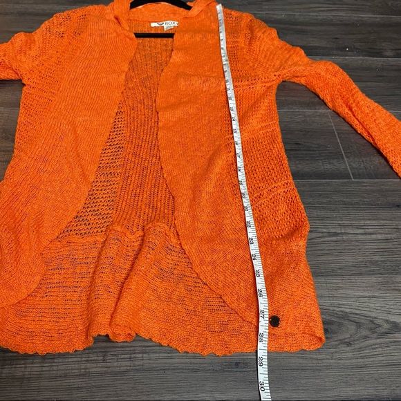 Roxy Open Knit Orange Cardigan NWT - Picture 13 of 13